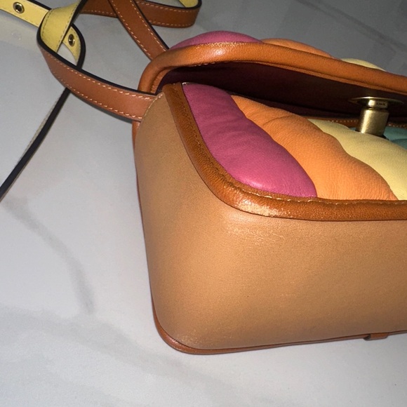 Coach Rainbow Quilted Leather Turnlock Shoulder Bag 20 (2021 Pride) - Picture 11 of 11